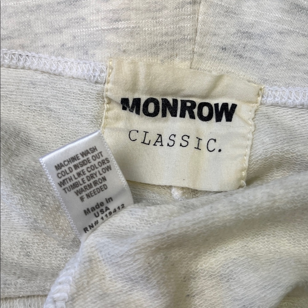Monrow Classic Low Rise Crop Lounge Sweatpants ~ in Ash/Oatmeal - Picture 15 of 15